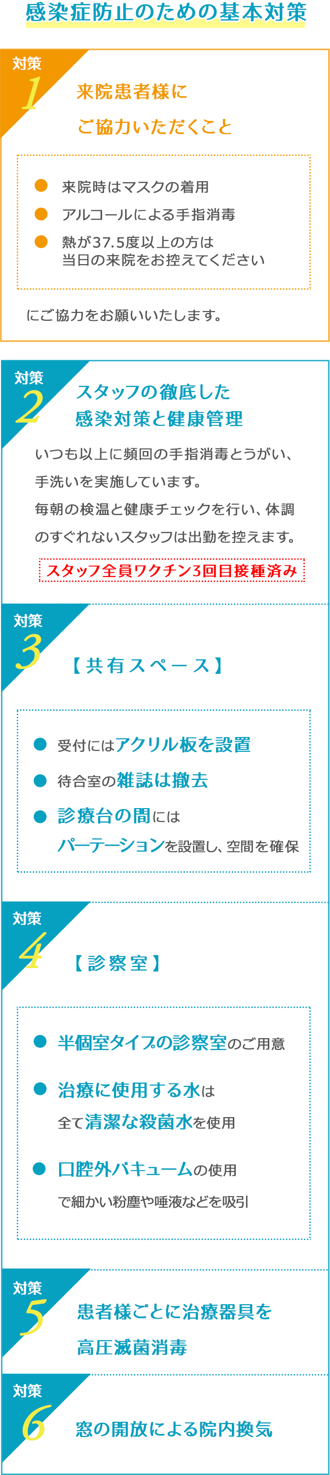 感染症防止のための基本対策